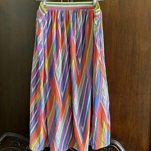 NEW Juicy Couture Multicolor Chevron Skirt Y2K XS RETRO Stretch Zigzag Dress